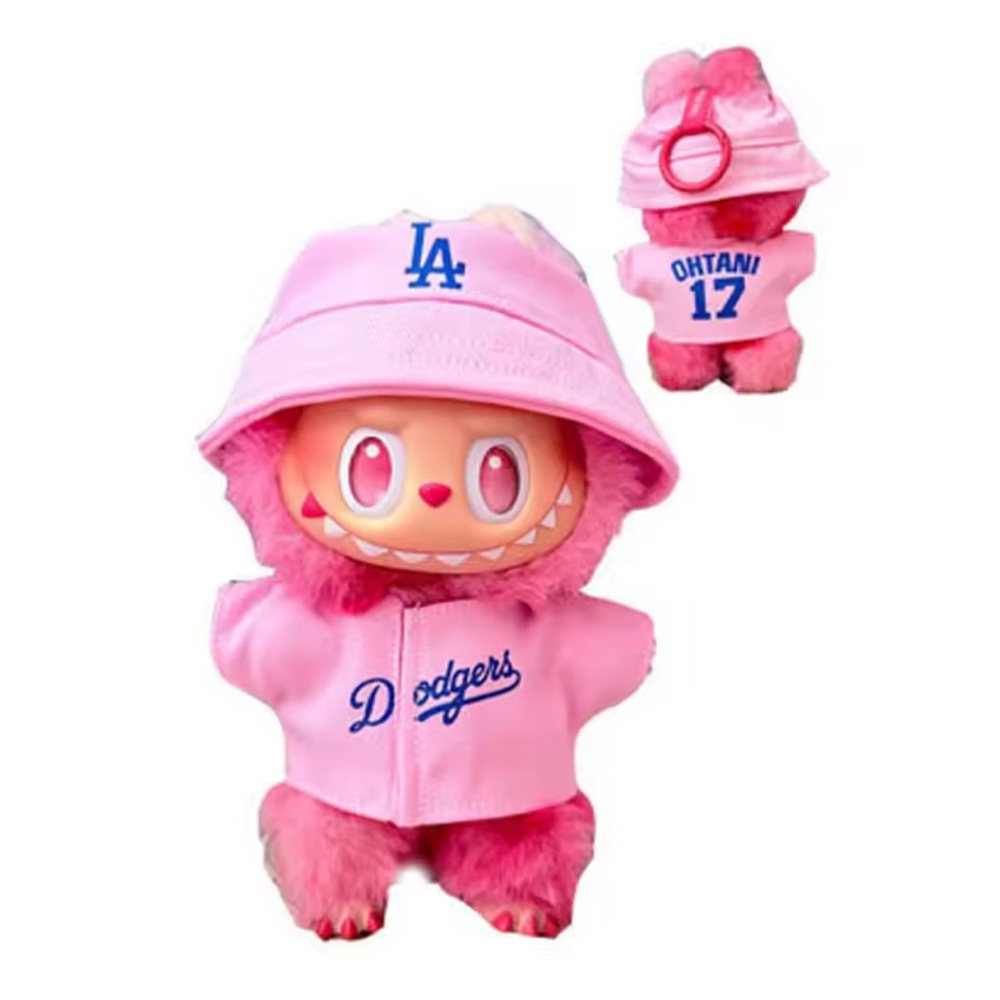 Pink Labubu Dodgers Outfit